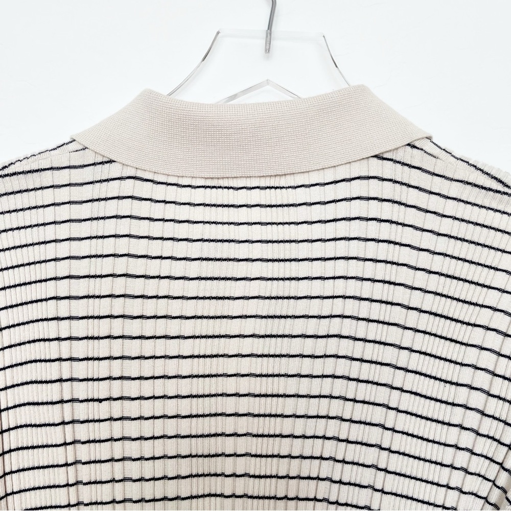 Gemma and Jane Striped Beige and Blue Women's Sweater Size Large - Picture 9 of 10